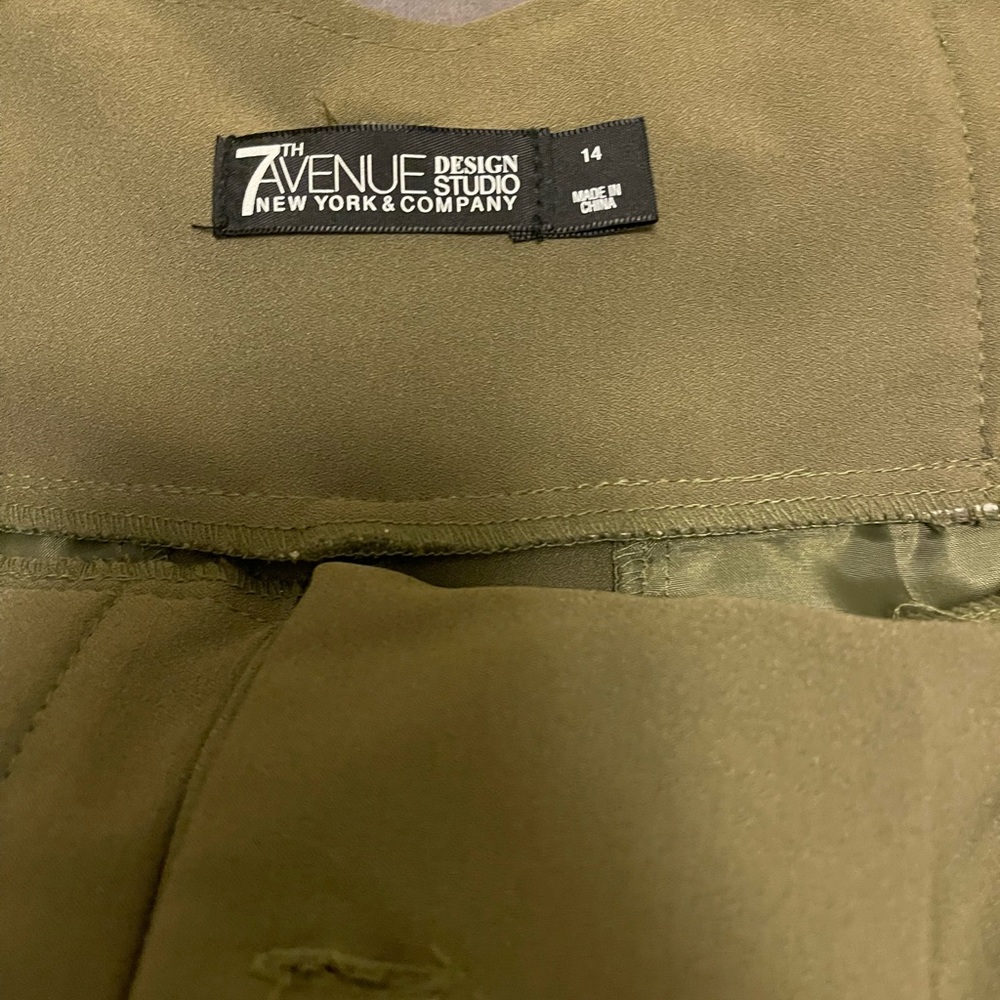 New York and company hunter green pants wide leg